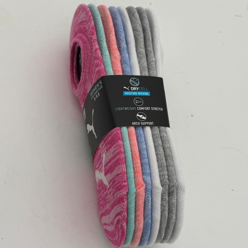 Puma Dry Cell Moisture Wicking Lightweight Comfort Arch Support Socks 5-9.5 - Picture 6 of 6